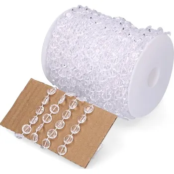 Perlová girlanda, průhledný řetěz