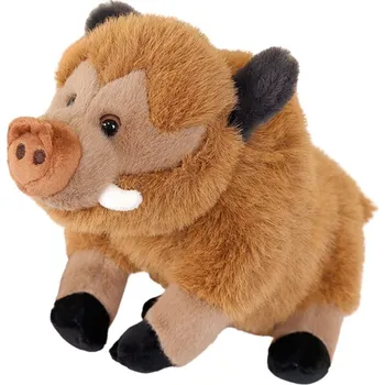 plyšák Plyšová Hračka Mazlíček Divoké Prase Hnědý 25cm