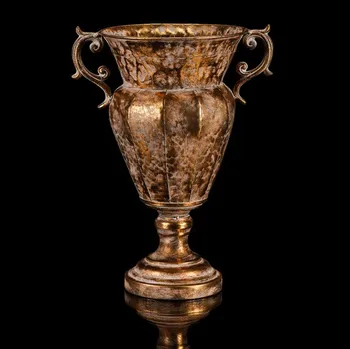 Obal na květináč Obal na květiny Autronic Zlatý pohár - kovový dekorační obal na květiny (FUP518)