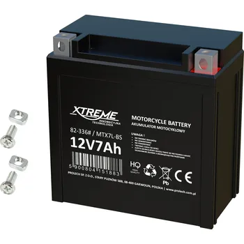 Motobaterie MOTOCYKLOVÁ AKUMULÁTOR XTREME 12V 7Ah BEZÚDRŽBOVÁ PRO SKÚTR, MOTORKU, ČTYŘKOLKU (ATV)