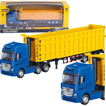 Hračka Nákladní auto s objemovým návěsem Kovové Žluté Huina 1:50