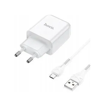 RYCHLÁ SÍŤOVÁ NABÍJEČKA PRO TELEFON MICRO USB BÍLÁ + KABEL 1M