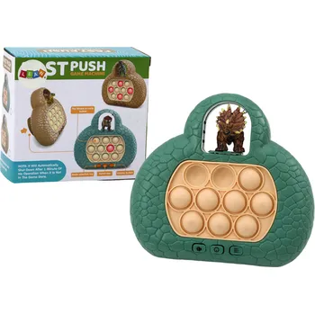 POP IT Arkádová Hra Pop It Dinosaurus Konzole 4 Herní Mody Zelená
