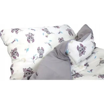 Povlečení SADA POVLEČENÍ Netopýři Bílé 100x135cm + 40x60cm