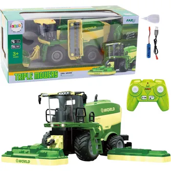 RC model auta Kombajn se sekačkami na trávu, efekt páry, dálkově ovládaný RC 2.4G