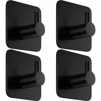 Věšák Háček LOFT Koupelnový Věšák s 3M Páskou Černý na ručníky SAMOLEPICÍ 3ks