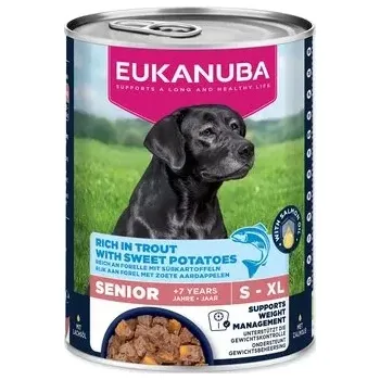 Krmivo pro psa Konzerva EUKANUBA Senior bohatá na pstruha s batáty 400 g