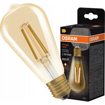 Žárovka Osram Vintage 1906 Edison 60 Filament DIM 7,2W 824 Gold E27 409985413782