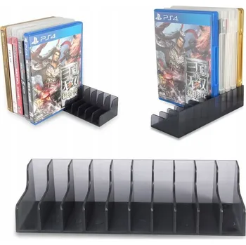 Stojan pro herní konzoli STOJAN ORGANIZÉR PODSTAVEC NA HRY PRO PLAYSTATION PS4 PS5 10 SLOTŮ DOBE