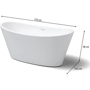 Wanna Waltpool Akrylátová volně stojící vana do koupelny Model 2145 170 cm