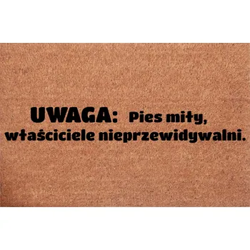 Kokosová rohožka ke dveřím Pes milý, majitelé nepředvídatelní.