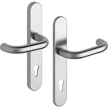 Dveřní kování RX807-40 PANIK Nerez mat – Rozteč: 72, Orientace kliky: Pravá