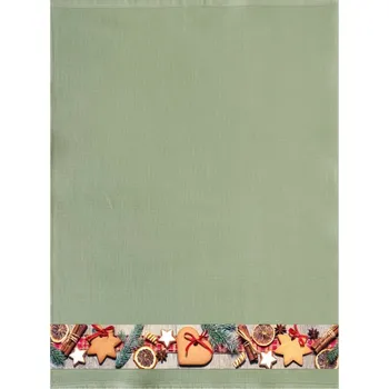 Utěrka Framsohn Vánoční utěrka vaflové sušenky zelená