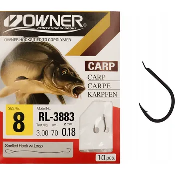 Rybářský háček Háčky na vodu, plovoucí háčky, s návazcem, s protihrotem Owner RL-3883 10 ks