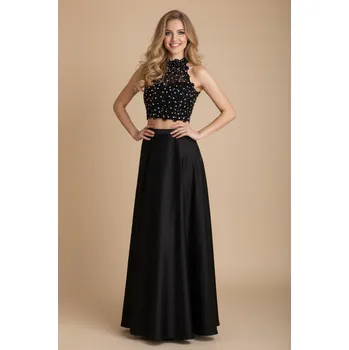 Dámské šaty EVA & LOLA Společenská Sukně a Top BLACK Barva: Černá, Velikost: M