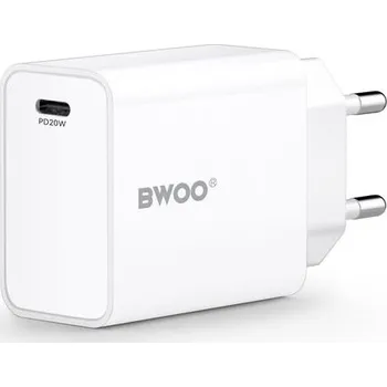 BWOO nabíječka USB-C, 20W, bílá