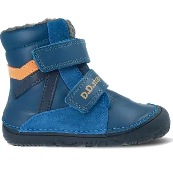 Chlapecká zimní obuv D.D.STEP W073-52306B Modrá | Dětské zimní zateplené barefoot boty - 21