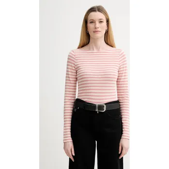 Pánské tričko Marc O'Polo tričko s dlouhým rukávem M00219652597 růžová 39A, vel. XS