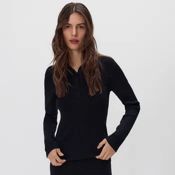 Dámská halenka Reserved - Halenka s límečkem - černý - 7225B-99L - 7225B-99L-M