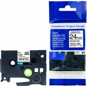 Pásek do tiskárny Páska do tiskárny Brother bílá 24mm TZe-FX251 TZFX251 FX251 na kabely, ohebná