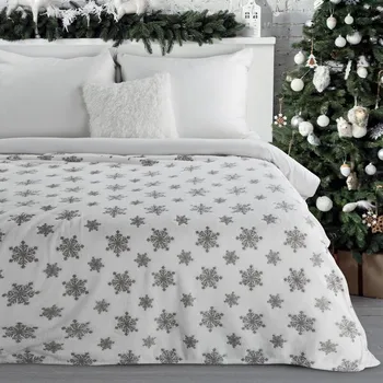 deka Eurofirany BLINK vánoční deka 150 x 200 cm bílostříbrná