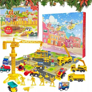 Kalendář STAVEBNÍ ADVENTNÍ KALENDÁŘ 2025 – AUTA, STAVEBNICE PRO DĚTI