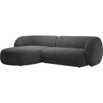Pohovka Micadoni Tmavě šedá rohová pohovka Kate 285 cm, levá