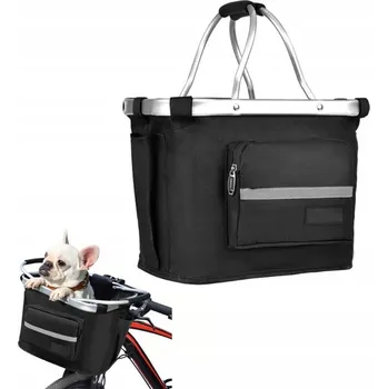 košík na kolo SKLÁDACÍ VODĚODOLNÝ KOŠÍK NA KOLO NA ŘÍDÍTKA / PŘEPRAVKA PRO PSA
