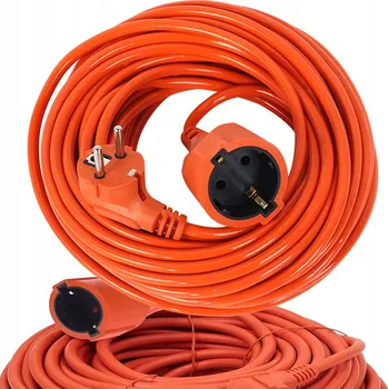Napájecí kabel PRODLUŽOVACÍ KABEL 20M ZAHRADNÍ STAVEBNÍ ŠŇŮRA 2x1,5MM