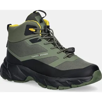 Dívčí zimní obuv Dětské zimní boty Tommy Hilfiger T3X4.34141.35.41 zelená 78X, EUR 37