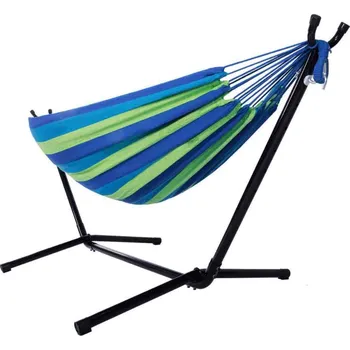 Houpací síť Stojan s houpací sítí jako dárek, pro 2 osoby - modrá