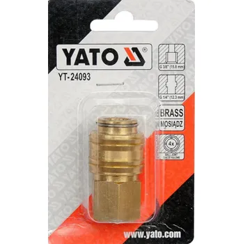 Kompresor Rychlospojka s vnitřním závitem 3/8" YATO pneumatická mosazná YT-24093