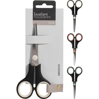 Nůžky 14cm malé, domácnost, mix barev, NR/plast