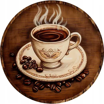 Keramické podložky pod hrnek x4 Šálek kávy retro vzhled