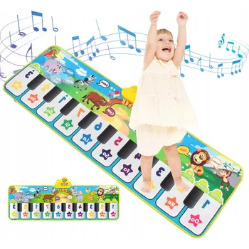 Hudební nástroj pro děti HUDBA PODLOŽKA PRO DĚTI - TANČÍCÍ PIANINO, 10 KLÁVES, 25 ZVUKŮ