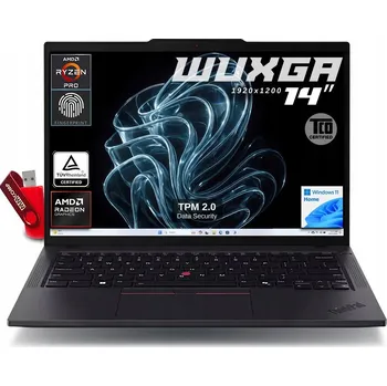 Notebook Notebook Lenovo ThinkPad T14 G5 14" AMD Ryzen 7 64 GB / 4096 GB černý