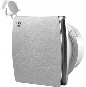 Domácí ventilátor Koupelnový ventilátor 100mm stříbrný s časovačem