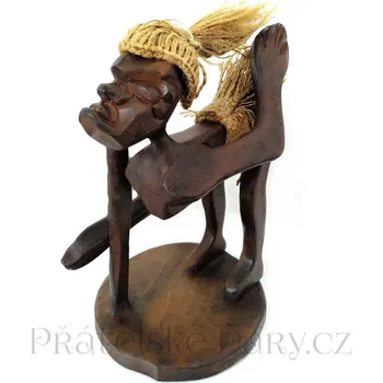 Etno socha Šaman Stařec / Dřevo 25 cm