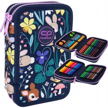 Penál Dvoukomorový penál s vybavením CoolPack Jumper 2 Oh My Deer