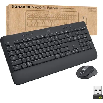 Počítač Logitech 920-010993 klávesnice Obsahuje myš Kancelář Bluetooth QWERTZ švýcarský Grafit