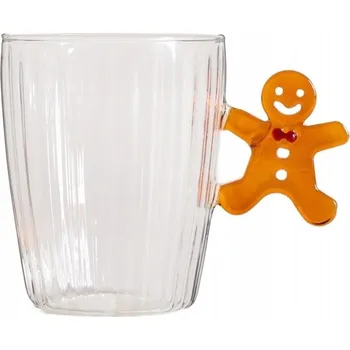 Sklenice Vánoční Sklenice STRANO s uchem ve tvaru sušenky, 0,32 l, HOMLA