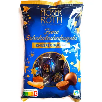 Čokoláda MOSER ROTH Knusper Nougat Schokoladenkugeln - 11ks 150g