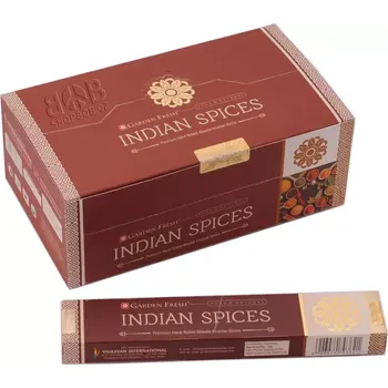 Vonná tyčinka Karton Garden Fresh Indian Spices indické vonné tyčinky 12 krabiček. Množstevní sleva.