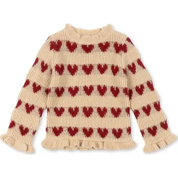 Dívčí svetr Dětský svetr s příměsí vlny Konges Sløjd LAULA SWEATER KS104335.PreSpring béžová 80X, vel. 122-128