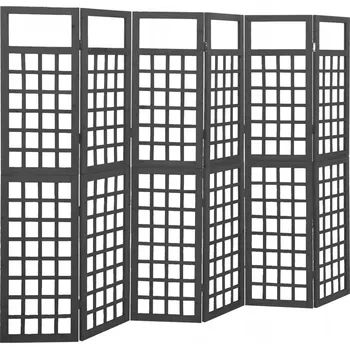 Paraván Paraván 6-panelový VidaXL 316485 242,5x180 cm černý