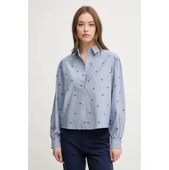 Pánská košile Bavlněná košile United Colors of Benetton 5D51DQ0BF modrá 95X, vel. XL