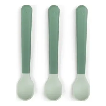 Příbor Done by Deer Foodie Easy-Grip Dětská lžička 3 ks - Green