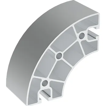 Stavební profil Alusic Hliníkový profil AC 45-8, 90x90, oblý se 2 drážkami