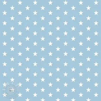 Bavlněná látka Petit stars light blue