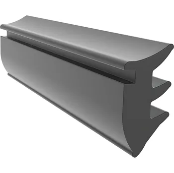 Stavební profil Alusic Těsnění panelu šedé, 4 mm drážka 8